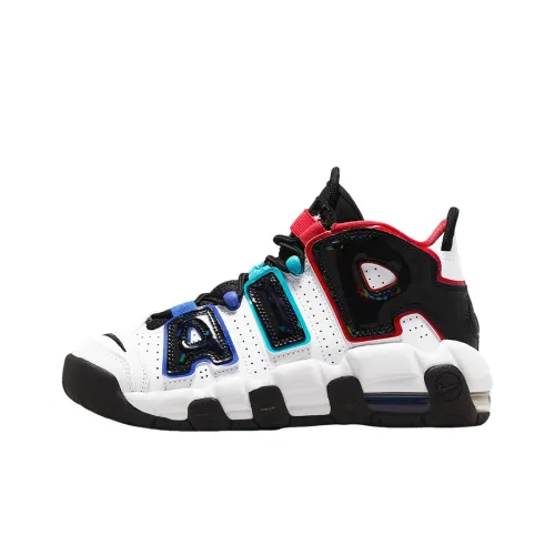 Nike Air More Uptempo Детская баскетбольная обувь MID Топ Черный/Белый Унисекс
