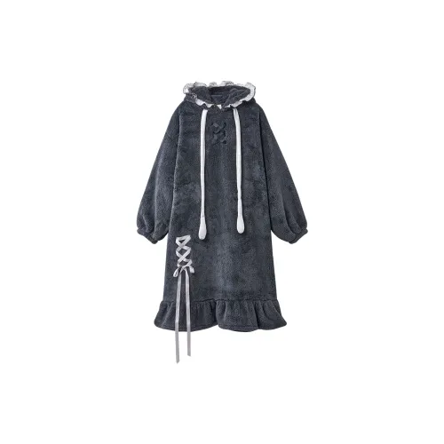 GUKOO Ночная сорочка Женская Серый Черный