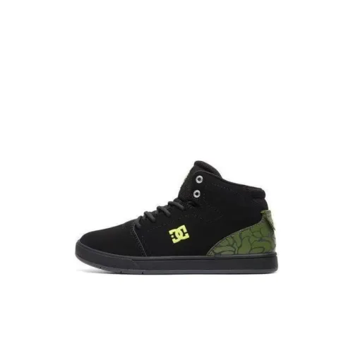 DC Shoes Crisis SE High Топ Противоскользящие амортизаторы MID Детские Скейтбординги Черный Зеленый Детский