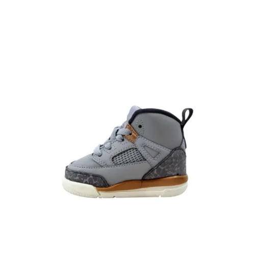 Джордан TD Air Jordan Spizike Амортизация Износостойкие Высокие Кеды Малыша Gray Infant And Toddler