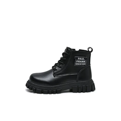 PAUL FRANK Термические противоскользящие высокие детские ботинки с защитой колена черные детские