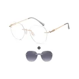 C4 Gold Dot Black Frame with Double Gray Lenses  
C4 Золото Точка Черная Оправа с Двойными Серыми Линзами