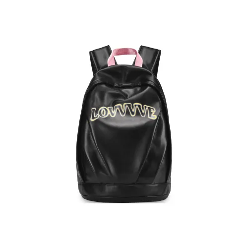 LOVVVVE ПУ (полиуретан) Рюкзак Унисекс Черный