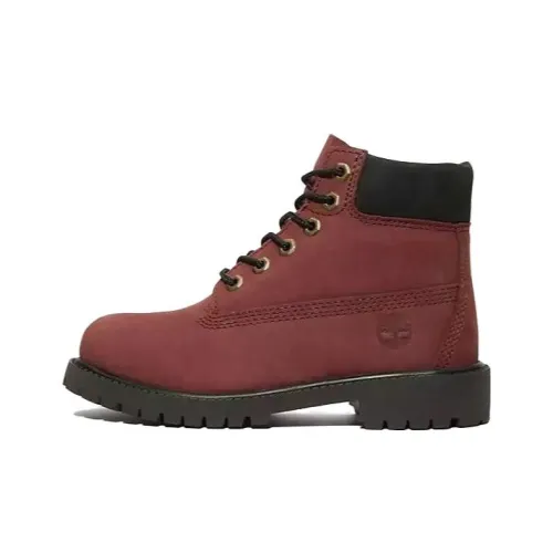 Timberland Премиум Детские кожаные сапоги Темная умбровая Pre School