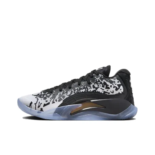 Джордан Zion 3 Устойчивый к истиранию Дышащий Низкий Топ Детские Баскетбольные Кроссовки Черный Белый Подростки