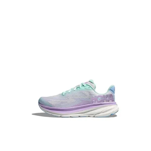 HOKA ONE ONE Clifton 9 Детская беговая обувь Низкий топ Светло-фиолетовый Kids