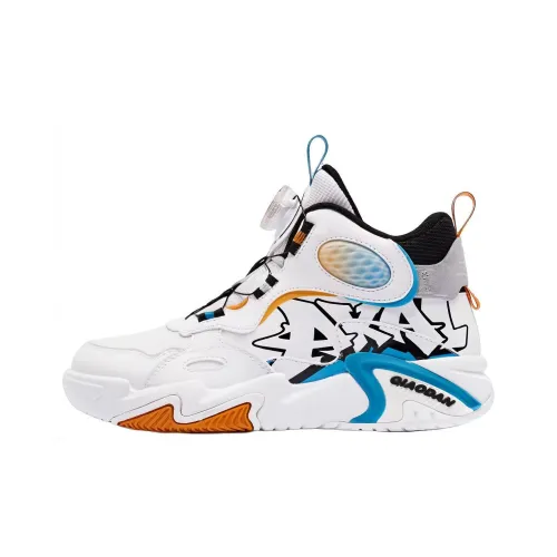 QIAODAN Устойчивый к истиранию Дышащие Детские Лайфстайл Обувь Белый Синий Подростки