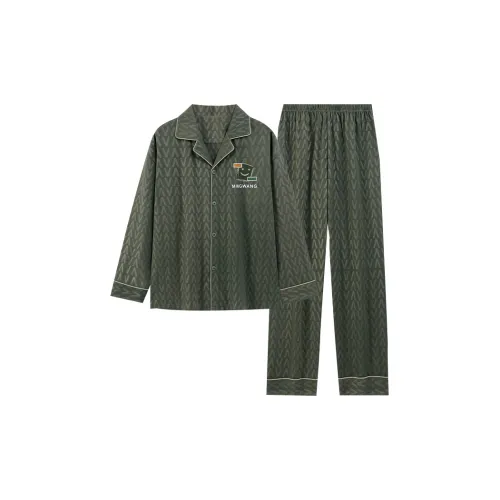 LEZIYUN Пижамный комплект мужской темно-зеленый
