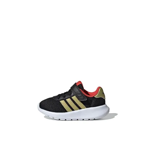 Adidas Neo Lite Racer 3,0 Slip-Resistant Abrasion-Resistant Низкий Топ Обувь для малышей Черный Золото Красный Детский