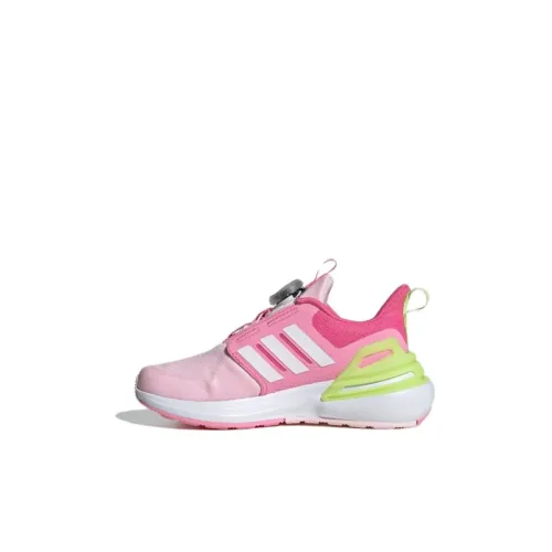 Adidas Rapidasport BOA Детская беговая обувь Низкий топ Розовый Желтый Kids