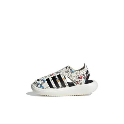 Adidas Breaknet Амортизация Износостойкие Детские Сандалии Белый Черный Детский