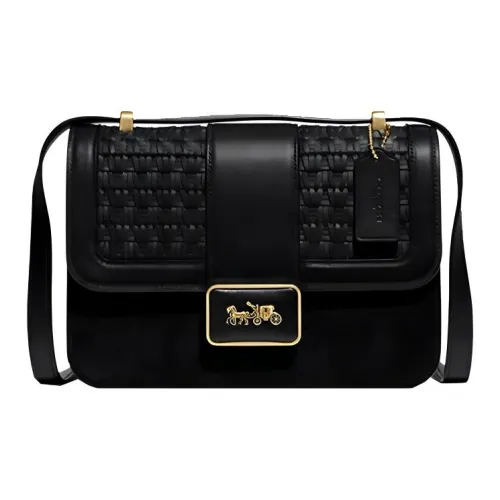 COACH Alie Коровья кожа Портативная сумка через плечо сумка на плечо Женская Черная