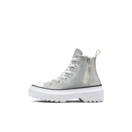 Converse Chuck Taylor All Star High Топ Детские Скейтбординги Серебряный Children Возраст 3-7 лет