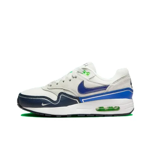 Nike Air Max 1 Low Топ Kids Lifestyle Shoes Серый Синий Подростки