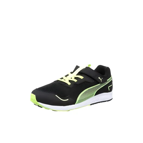 PUMA SPEED MONSTER V4 Anti KICK Низкий Топ Детская Беговая Обувь Черный Зеленый Малыш