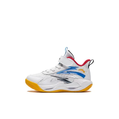 Antakids Wind Cave Детские баскетбольные кроссовки Низкий Топ Белый Синий Черный Для дошкольников