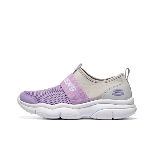 SKECHERS GIRLS Детская беговая обувь Low Top Серый Фиолетовый Унисекс