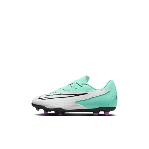 nike Jr. Phantom GX Club Slip-Resistant Abrasion-Resistant Low Top Детская футбольная обувь Белый Зеленый Детский