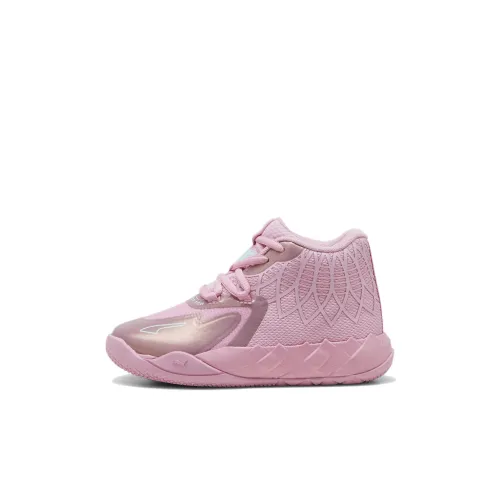 PUMA MB.01 Детские баскетбольные кроссовки High Топ Розовый Для дошкольников