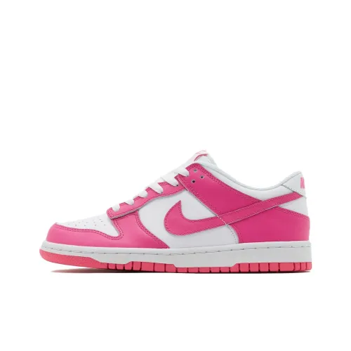 Nike Dunk Детские Скейтбординги Низкий Топ Белый Розовый Унисекс