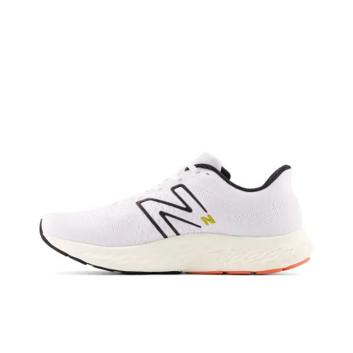 New Balance NB Свежий Foam Устойчивый к истиранию Дышащий Низкий Топ Тренировочные Беговые кроссовки Мужские Белый Черный