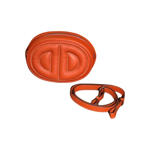 HERMES In The Loop Swift Кожа Клатч Сумка через плечо Бананка Женские R1 Terre Battue Red Earth