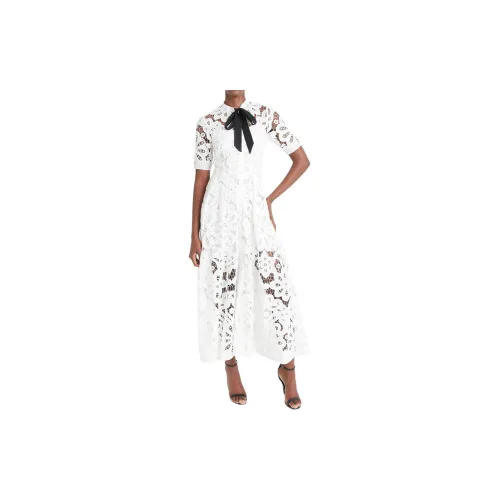Temperley London Короткий рукав Платье Женское Черно-белое