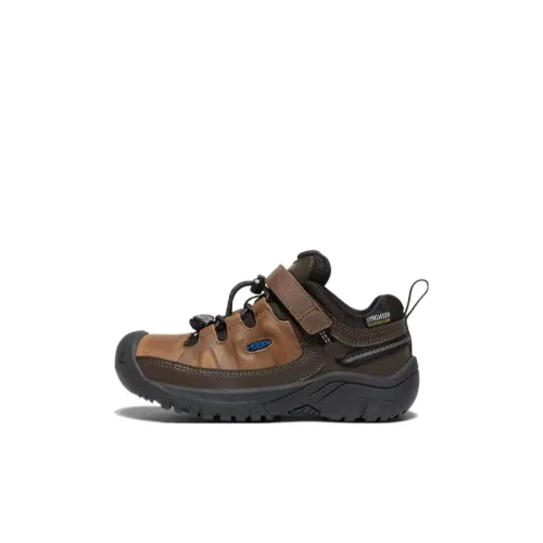 KEEN Targhee Low WP Устойчивый к истиранию Дышащий Низкий Топ Детская Туристическая обувь Коричневый для детей 3-7 лет