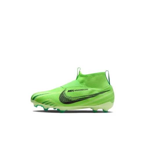nike Mercurial Superfly 9 Противоскользящий Анти-KICK Устойчивый к истиранию Дышащий Низкий Топ Детская футбольная обувь Зеленый Детский
