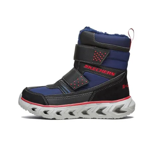 Skechers HYPNO FLASH 2,0 Амортизация Износостойкие Crew Детские ботинки Синий Черный Подростки