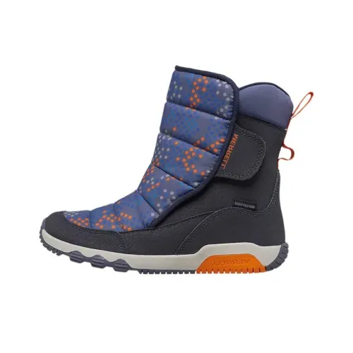 MERRELL Roam Puffer Big Kid Амортизация Износостойкий Высокий Топ Детская Туристическая Обувь Синий Подростки