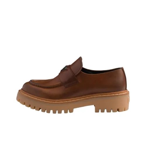 PRADA Лоферы 4,5 см Женские Коричневые