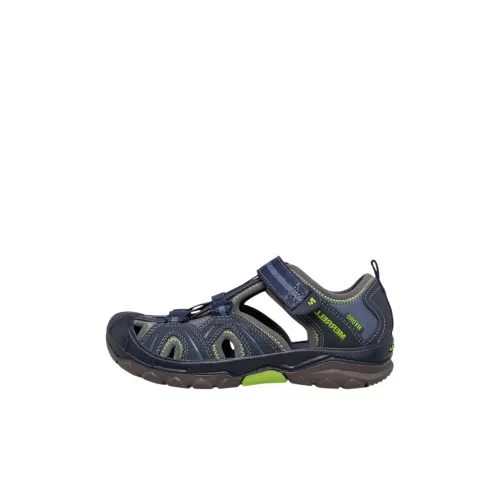 MERRELL Hydro Sandal Little Kid Амортизация Износостойкий Низкий Топ Детская Туристическая Обувь Морской Синий Зеленый Детский