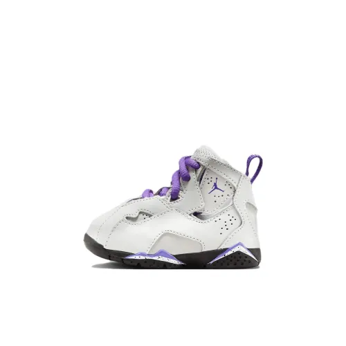 Джордан True Flight противоскользящая устойчивая к истиранию высокая обувь для малышей белый фиолетовый для младенцев и малышей