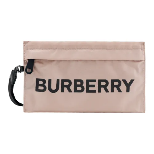 Burberry Кожа Клатч Женский Розовый Бежевый