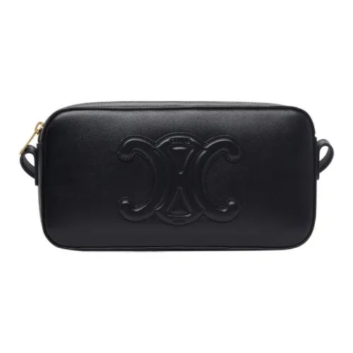 CELINE Triomphe Коровья кожа Сумка через плечо Сумка Сумка через плечо Сумка через плечо Стандартная Женская Черная