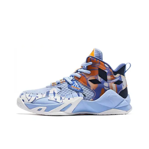 QIAODAN Slip-resistant Abrasion-resistant Low Top Детские беговые кроссовки Blue Подростки