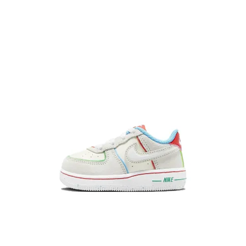 Nike Air Force 1 Амортизация Износостойкий Низкий Топ Обувь для малышей Белый Новорожденный и Малыш
