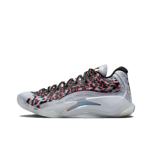 Джордан Zion 3 NRG Аbrasion Resistant Дышащий Низкий Топ Детские Баскетбольные Кроссовки Белый Черный Красный Подростки