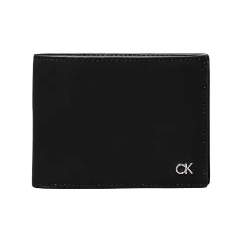 CALVIN KLEIN Напп Кожа Кошелек Мужской Черный