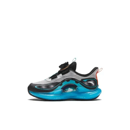 Antakids Устойчивые к истиранию Низкие Кроссовки для бега Детские Серебристо-черные Синие для детей 3-7 лет