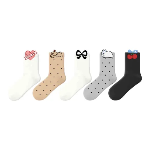 PRIMEET Носки Crew Женские упаковка из 5 пар