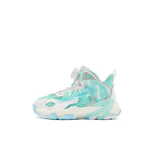 QIAODAN Детская баскетбольная обувь Low Top Белая для дошкольников