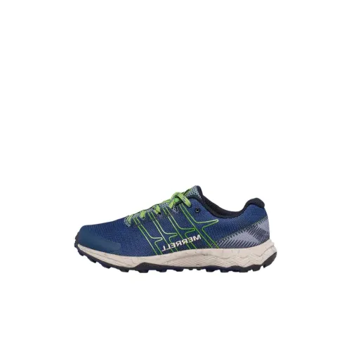 MERRELL Moab Flight Slip-Resistant Abrasion-Resistant Low Top Детская Беговая Обувь Синие Зеленые Детские