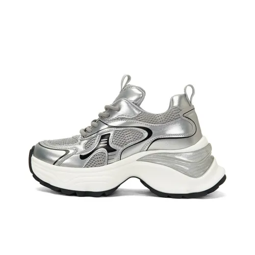 PT'SON Устойчивые к истиранию Низкие Топ Кроссовки с Толстой Подошвой Женские