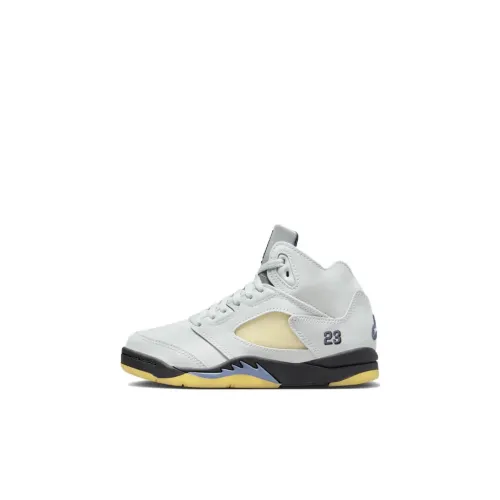 A MA MANIÉRE X JORDAN Air Jordan 5 Нижняя юбка Резистентная Анти KICK MID Топ Обувь для малышей Белый Infant And Toddler