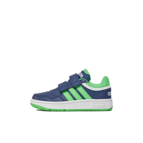 Adidas Neo Hoops 3,0 Амортизация Износостойкий Низкий Топ Детские Скейтбординги Сине-зеленый Детский