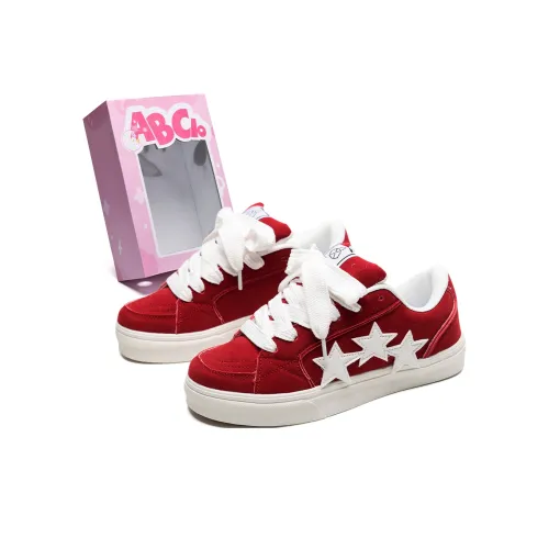 ABCIO Slip-resistant Abrasion-resistant Lightweight Low-Top Skateboard Shoes Unisex Burgundy Box Included ABCIO Противоскользящие Износостойкие Легкие Низкие Кроссовки для Скейтбординга Унисекс Бордовые Коробка Включена