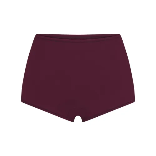 SKIMS Хлопок Джерси Мальчик Короткий Трусы Женские 1 Пачка Deep Berry