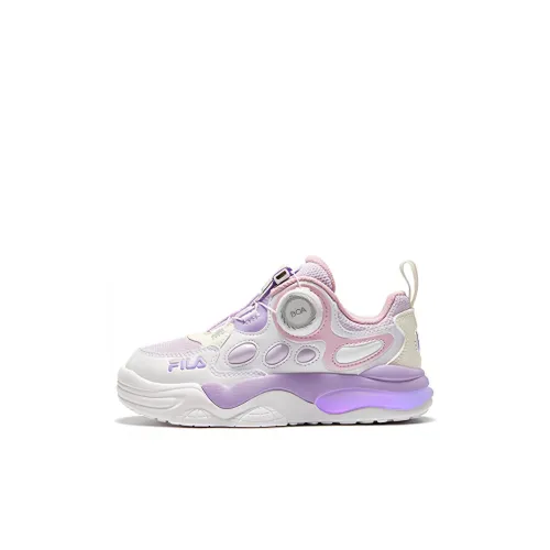 FILA KIDS Startopia i3 Противоскользящий устойчивый к истиранию низкий топ для бега для детей Белый Фиолетовый Детский